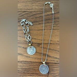 Brighton Doubloom Retired Pendant Necklace and Bracelet Set
